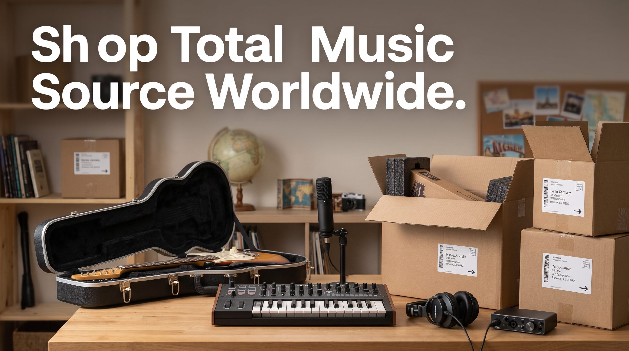Alto Music guitars and instruments ready for international shipping from Total Music Source via Global Shopaholics