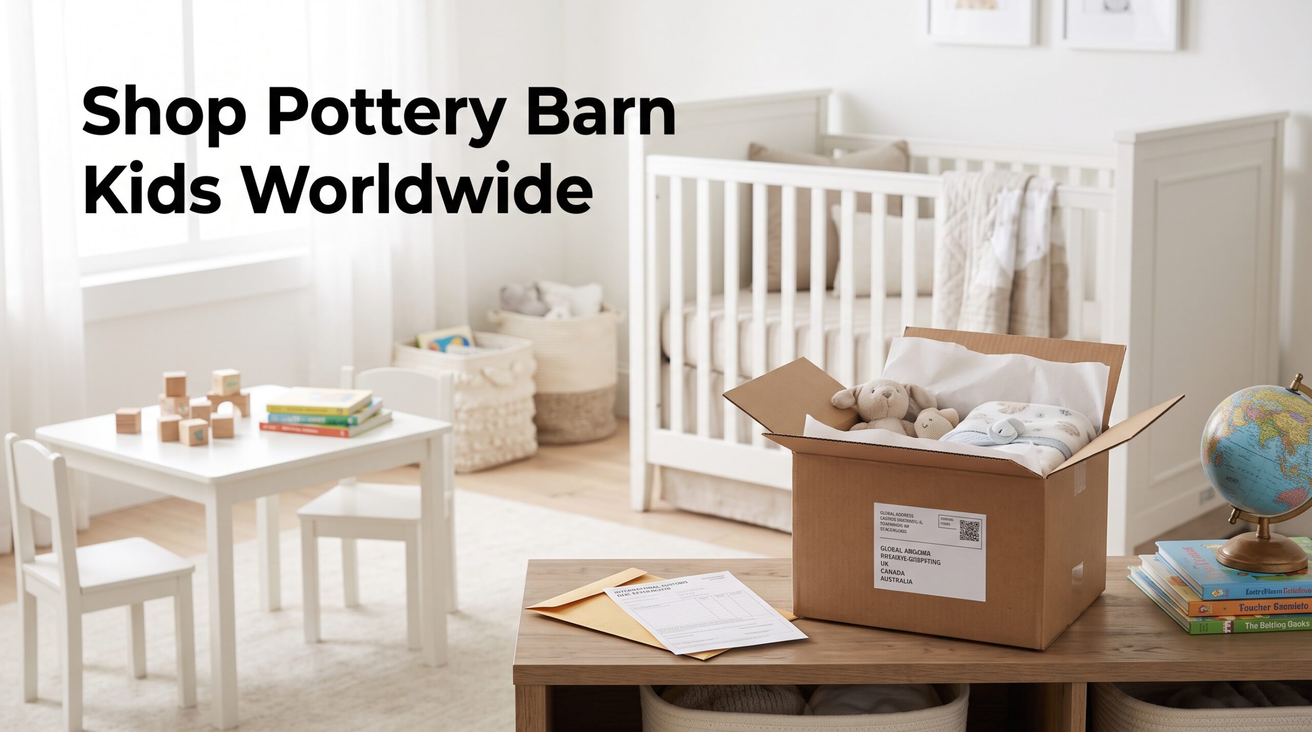 Shopping Pottery Barn Kids online with international shipping solutions